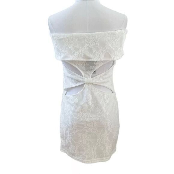 ASOS Lioness Cut Out Lace Mini Dress White Size 8 NWT - Picture 6 of 10